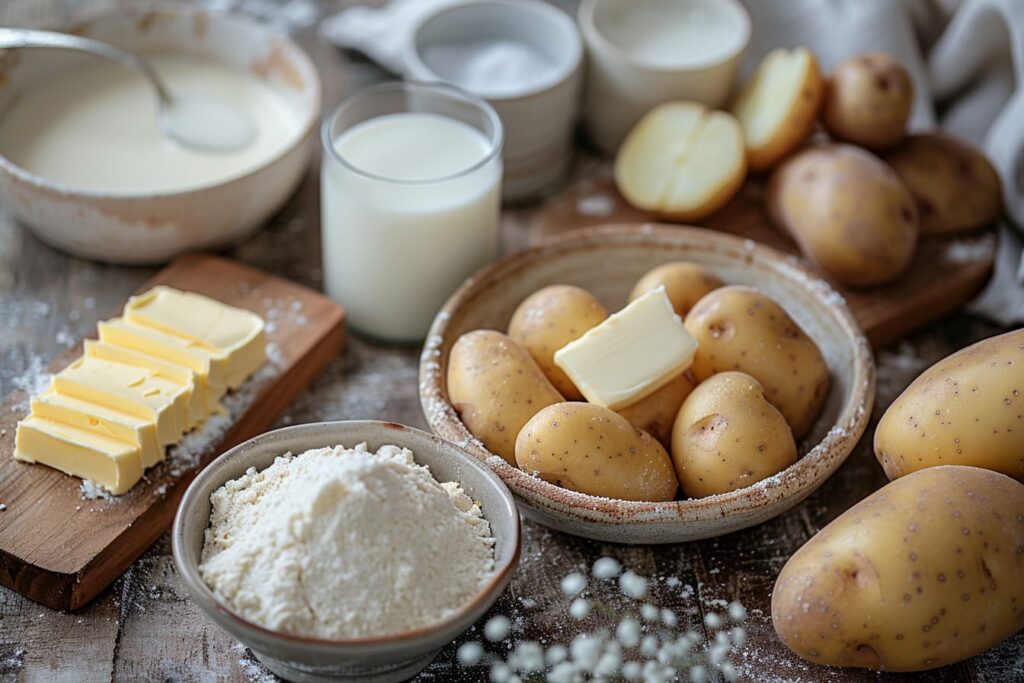 Ingrédients nécessaires pour réaliser une excellente purée