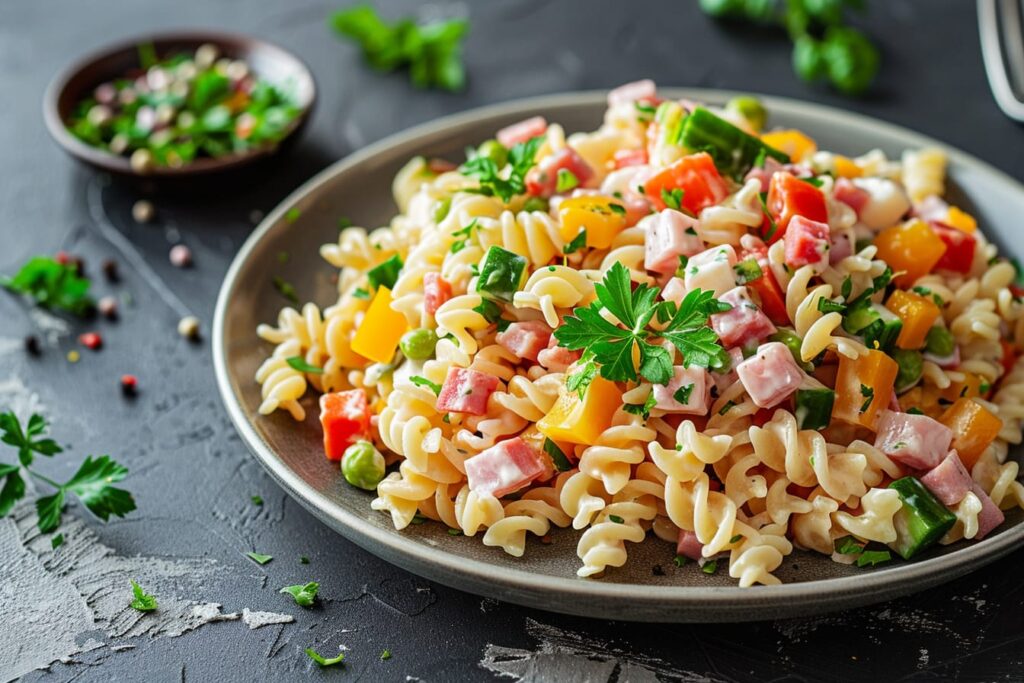 La meilleure recette de salade de pâtes au jambon pour ravir vos papilles